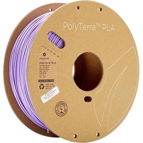 Polymaker 70852 PolyTerra PLA Filamento per stampante 3D Plastica PLA contenuto di plastica ridotto 1.75 mm 1000 g Viol (1/5)