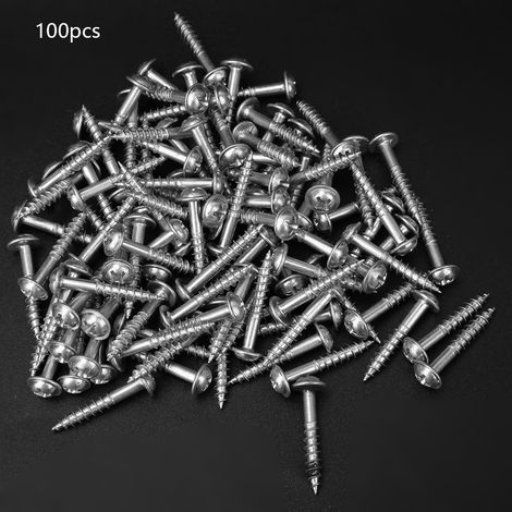 Vis M4 25mm Oblique Autoperceuse Zinguées Lot de 100 Pièces Kit Quincaillerie Électronique Mécanique (1/3)