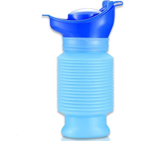 Urinoir rétractable, urinoir portable unisexe de 750 ml, urinoir d'urgence réutilisable, adapté au camping, aux voyages en voiture, aux embouteillages et aux files d'attente.
