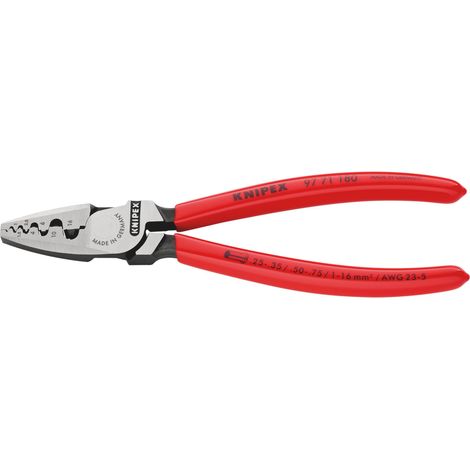Draper 26146 KNIPEX 97 71 180 SB Crimping Pliers for Wire Ferrules, 180mm