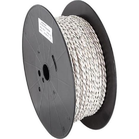 Cable compatible avec enceinte torsade 2x1.50mm2 Blanc noir 100m