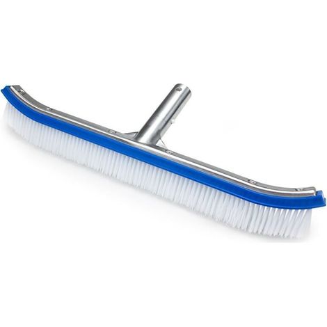 Tête de brosse de piscine en aluminium de 18 pouces avec clips EZ. Ces brosses robustes nettoient les murs, les carreaux et les sols sans effort. (1/3)