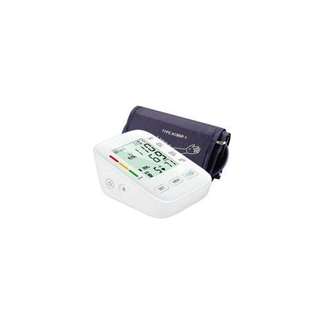 Tensiomètre à bras automatique – Brassard confortable jusqu'à 42 cm – Mesure précise pression artérielle et pouls – Fonction mémoire (1/5)
