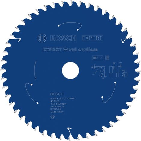 Bosch EXPERT Wood Cordless Circular Saw Blade 165 x 20 mm x 48...
