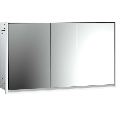 Armario con espejo iluminado emco loft, 1400mm, 3 puertas, modelo (1/5)