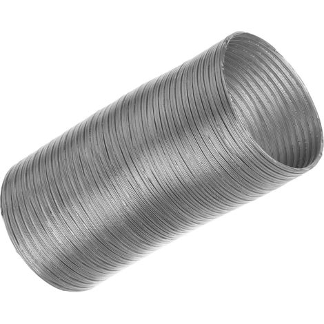 (150 mm) Flexibler Luftkanal für Küchenabzugshauben, Klimaanlagen, Ablufthauben, Wäschetrockner – 2 m starrer Aluminium-Abluftschlauch (1/5)