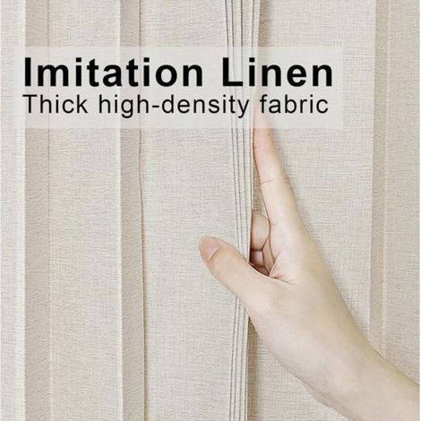 Rideau de Douche Magnétique Pliable, Imperméable et Résistant à la Moisissure, Lin Épais Sans Doublure, Beige 100x180 cm (1/4)