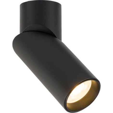Strahler Aluminium verstellbar D: 5,6 cm Schwarz GU10 rund Modern Spot (1/5)