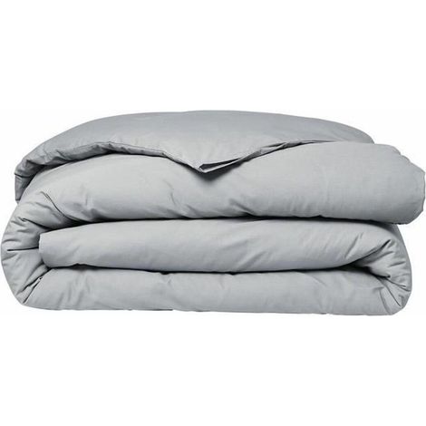 Parrure de lit TODAY Prestige - 220 x 240 cm - 2 personnes - 100% Percale finition macramé - Acier (1/2)