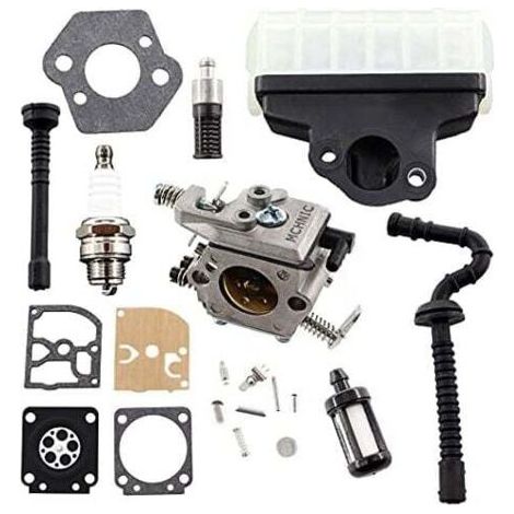FOREHILL Kit de réparation de carburateur de Filtre à air de carburateur Fit STIHL 021 023 025 MS210 MS230 MS250 MS 210 230 250 Pièces de Rechange pour tronçonneuse Remplacer WT-286, C1Q-S11E (1/4)