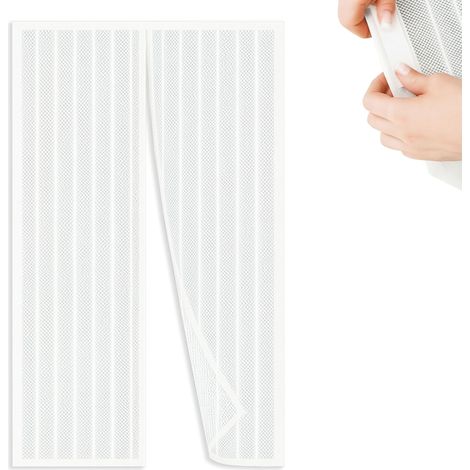 Bianco 150 x 180 cm Zanzariera Magnetica Tenda Tagliabile