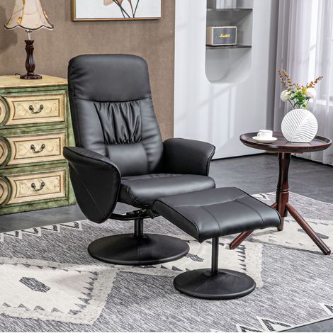 Sessel Liegesessel mit Hocker 145 Grad Kunstleder OKMYHOME (1/4)