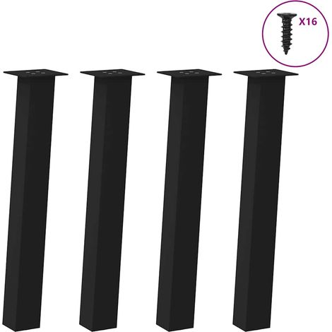 Konsolentischbeine 4 Stk. Schwarz 72 cm Stahl