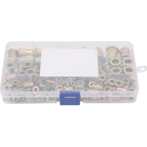 160Pcs Carbon Steel Flat Female Blind Rivet Nut Fastening Accessories (1/5)