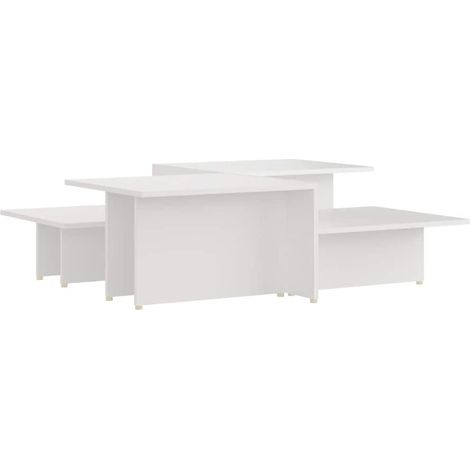 Maison Exclusive - Couchtische 2 Stk. Weiß 111,5x50x33 cm Holzwer (1/5)