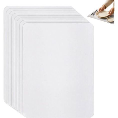 Lot de 8 sets de table transparents 30 x 40 cm - Plastique résistant à la chaleur (1/5)