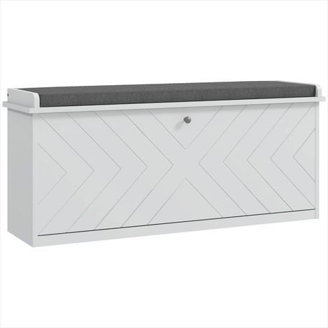 Console blanc en panneau de particules 100 x 26 x 48 cm (1/5)