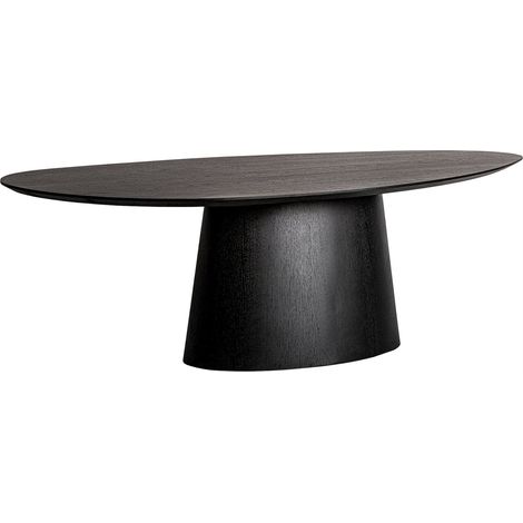 Table à manger en chêne noir style art déco - noir (1/5)