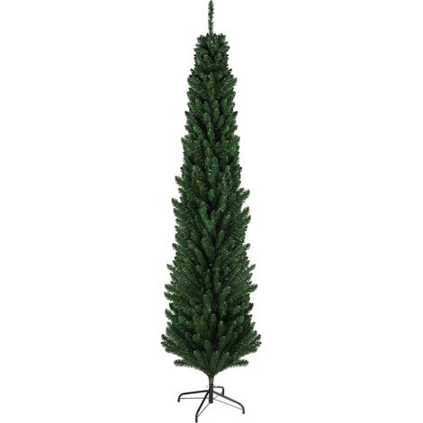Sapin de Noël Pencil 150cm Vert Forme Effilée Élégante pour Petits Espaces 350 Branches Naturelles Idéal pour Salon, Bureau ou Angle de Pièce (1/5)