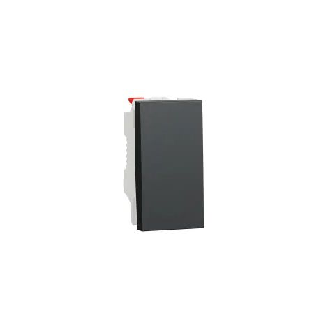Unica - bouton-poussoir NO - 10A - connex rapide - 1 mod - Anth - méca seul (NU310654) (1/3)