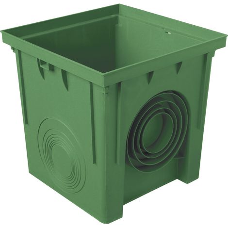 First Plast – Regard de branchement polypropylène 250 x 250 mm – Sortie mâle Ø80-100-125 mm – Entrée femelle Ø80-100-125-140 mm – Écoulement sans stagnation