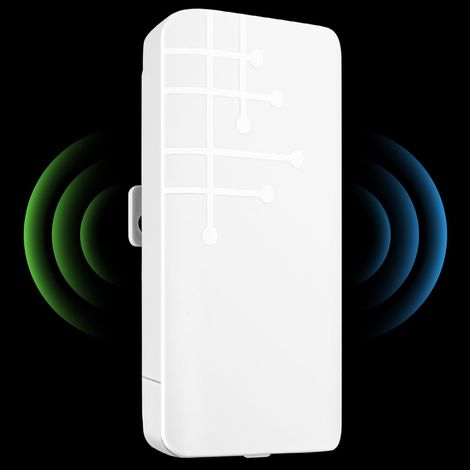 Repeteur WiFi Exterieur, 300Mbit/s Amplificateur WiFi Puissant Outdoor, 2.4GHz Répéteur Wi-FI Extérieur avec Reapter/AP Mode, Couverture jusqu'à 200m et 35+ appareils