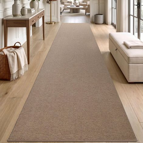 Tapis Couloir Long Antidérapant 80x300cm Marron (1/5)