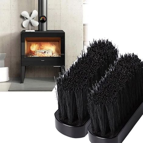 Brosse de nettoyage 60 mm – Lot de 2 – Poils en noix de coco pour cheminée – Nettoyage efficace et durable (1/5)