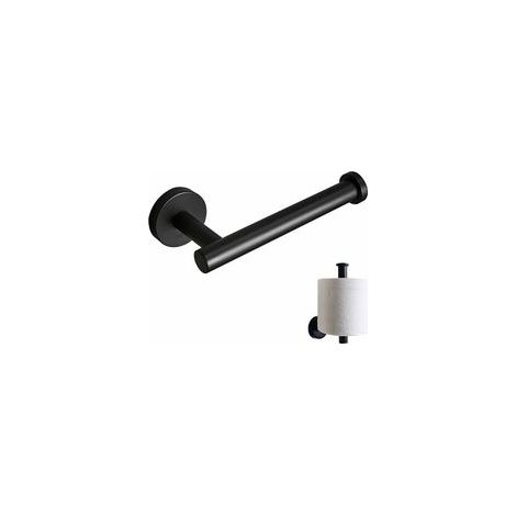 Porte-papier hygiénique mural noir en acier inoxydable, forte portance, sans rouille – (1/4)