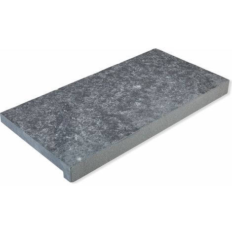 Margelle de piscine Pierre Naturelle Irish flammé - 60x30x3-5 cm - Bord retombée - Bleu (1/3)