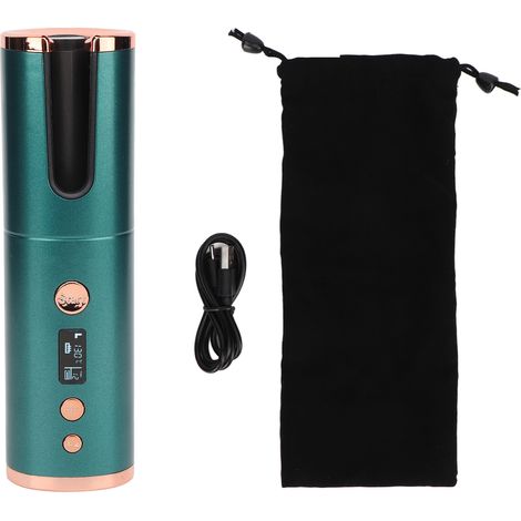 Fer à friser automatique sans fil, réglage température, protection cheveux, céramique anti-chaleur, boucleur auto-chauffant. (1/5)