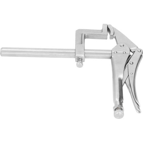 One-Hand Clamping Vise, Pointed Wood Clamp Bar in Chrome Vanadium Steel, F-Clamp, Quick Release Grip Bar, Adjustable Sliding Rod Clamp. (1/5)