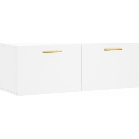 Armoire murale blanc 100x36,5x35 bois d'ingénierie (1/5)