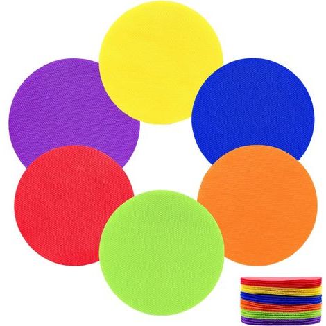 Set mit 30 Teppichmarkierungen für Klassenzimmer – Rutschfeste, farbige Markierungen – Teppichmarkierungen für Klassenzimmer – Sitzplatzmarkierungen – Für Sporttraining und Aktivitäten (1/5)