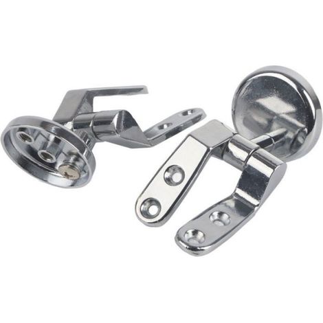 2 Pcs Charnières d'Abattant WC de Salle de Bain Fixations Remplacement WC Siège Charnière WC Fixations Pièces Détachées WC Pour Ré (1/4)