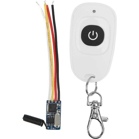 Mini interrupteur télécommandé avec relais lumineux LED haute sensibilité et récepteur (3,5–12 V CC) (1/4)