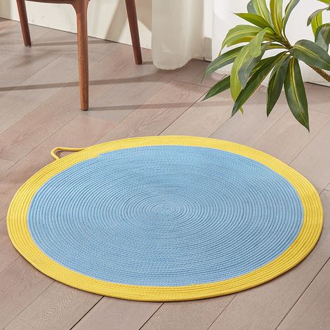 Alfombrilla rascadora redonda para gatos, juguete de pelota de cuerda de algodón, protección contra arañazos, alfombrilla antideslizante para el suelo, cojín de juego, cama para mascotas, tabla rascad (1/4)