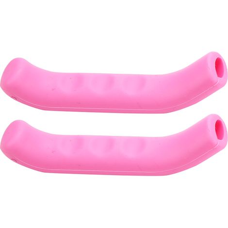 2 Pièces Manchons Silicone Poignée de Frein VTT - Protection Couvre Levier de Frein Rose Foncé (1/5)