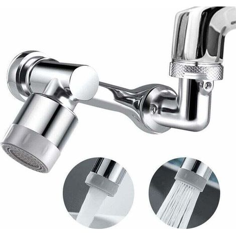 1080° Pivotant Mousseur Robinet, XU, Robinet Cuisine Douchette avec 2 Modes de Pulvérisation, Universel Laiton Massif Embout Accessoires, Aérateur pour Évier Salle Bain,T-Audace KZQ - KZQ (1/4)