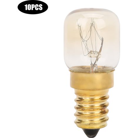 10 ampoules E14 laiton résistant 300°C, 15W, pièces accessoires pour four micro-ondes, ampoules haute température.