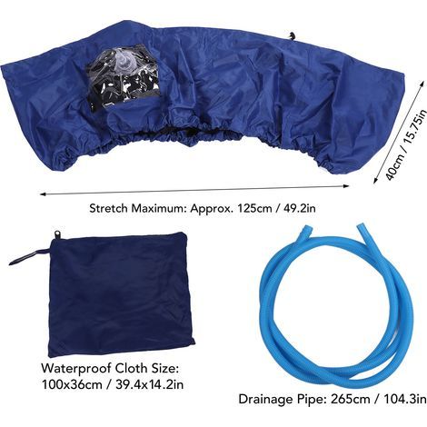 Ortviai Kit de Nettoyage pour Climatiseur Murale avec Housses Étanches et Tuyau d’Évacuation – Polyester, 100 x 36 cm (1/4)