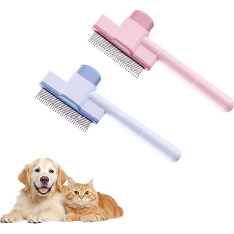 Brosse anti-poils morts, peigne intelligent pour chat, brosse pour chat, brosse pour chien, peigne autonettoyant (1/5)