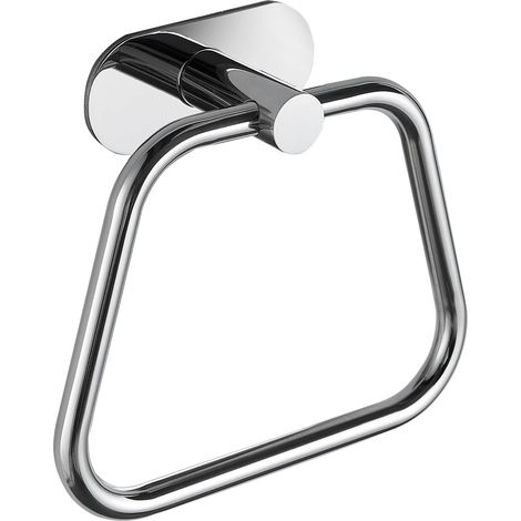 1 Anneau Porte-Serviette, Acier Inoxydable 304, Design Trapézoïdal, Adhésif Sans Perçage, Salle de Bain Cuisine (1/5)