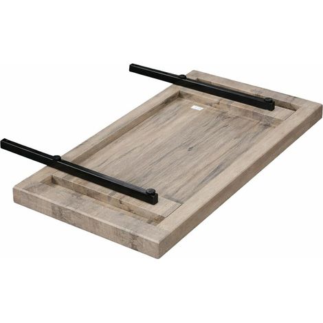 Rallonge pour table extensible bois de chêne grisé 180, 200, 220, 240 cm PALERME (50 cm)