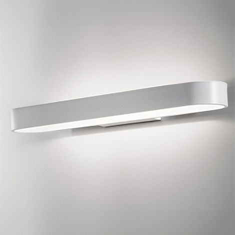Lampada da parete Cip Lineare LED 15.5W in alluminio bianco opaco 42.5cm, Design moderno per illuminazione d'interni, Temperatura luce 3000K, IP20