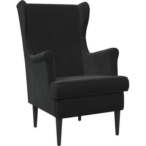 Armchair Black Velvet vidaXL