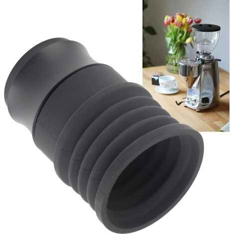 Kit di pulizia e dosaggio MAZZER Min - Contenitore in alluminio per chicchi con pressa in silicone (1/4)