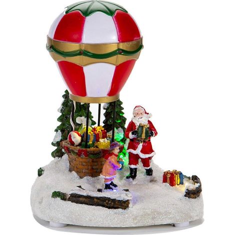 Weihnachtsballon-Weihnachtsbaumschmuck aus Harz mit Spieluhrfunktion, Tischdekoration, Weihnachtsgeschenke