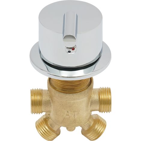 【Chauffage et ventilation】4 Conception des interfaces Mitigeur douche Cabine de Douche mélangeur Corps en laiton Vanne de mélange d'eau froide chaude,G1/2 "pour la salle de douche (1/5)