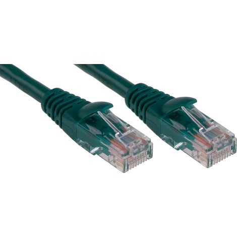 Câble Ethernet cat 5e Avec connecteur gaine PVC Vert / , U/UTP, 10m ( Prix pour 1 )